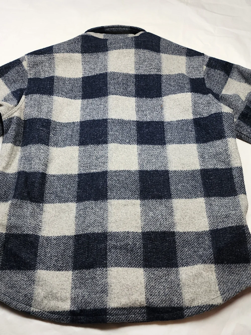 Banana Republic Men's Heritage Buffalo Plaid Bonded Shirt-jacket Gray/Blue LG